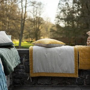 Édredon en Coton Jaune - Elise Chambray Maïs - 80x180 cm Vivaraise