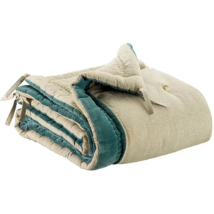 Édredon en Coton Vert de gris - Elise Chambray Vivaraise