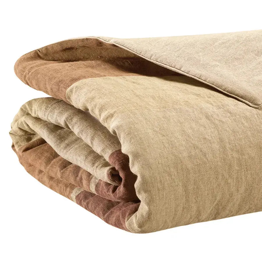 Édredon en lin naturel Zeff Kali - 85x200 cm - tons naturels et chaleureux - Vivaraise