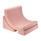Fauteuil Enfant Rose en Tissu Teddy - Modèle Lune