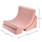 Fauteuil Enfant Rose en Tissu Teddy - Modèle Lune Wigiwama