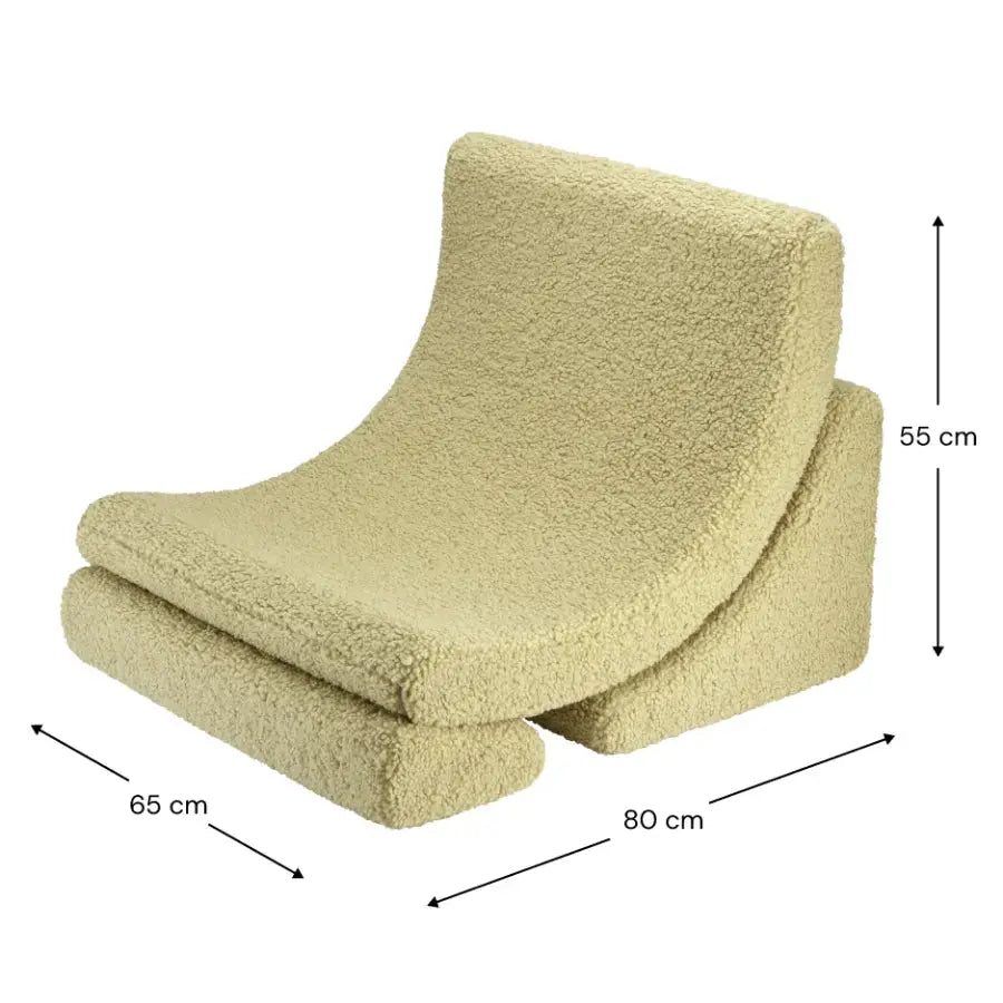 Fauteuil Modulable Enfant Vert Anis - Modèle Moon Wigiwama