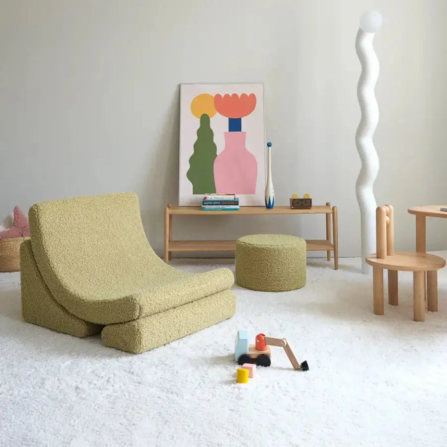 Fauteuil Modulable Enfant Vert Anis - Modèle Moon Wigiwama
