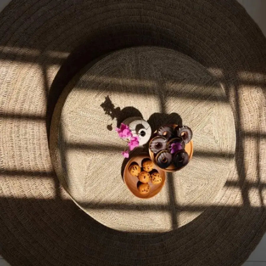 Grand Pouf Jonc de Mer Naturel - Diamètre 100 cm Bazar Bizar