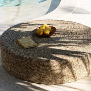 Grand Pouf Jonc de Mer Naturel - Diamètre 100 cm Bazar Bizar