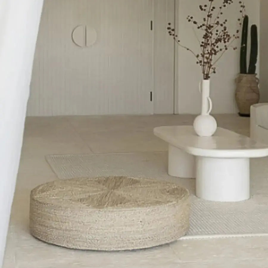 Grand Pouf Jonc de Mer Naturel - Diamètre 100 cm Bazar Bizar