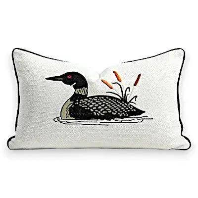 Housse Coussin Brodé Canard - Coussin Dorsey