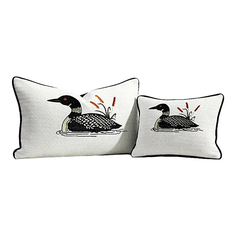 Housse Coussin Brodé Canard - Coussin Dorsey