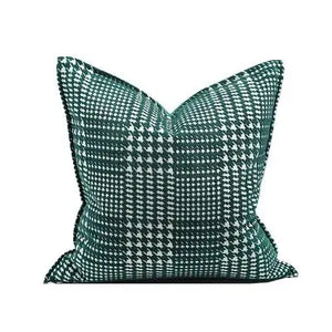 Housse Coussin Chenille Vert - Coussin Dorsey