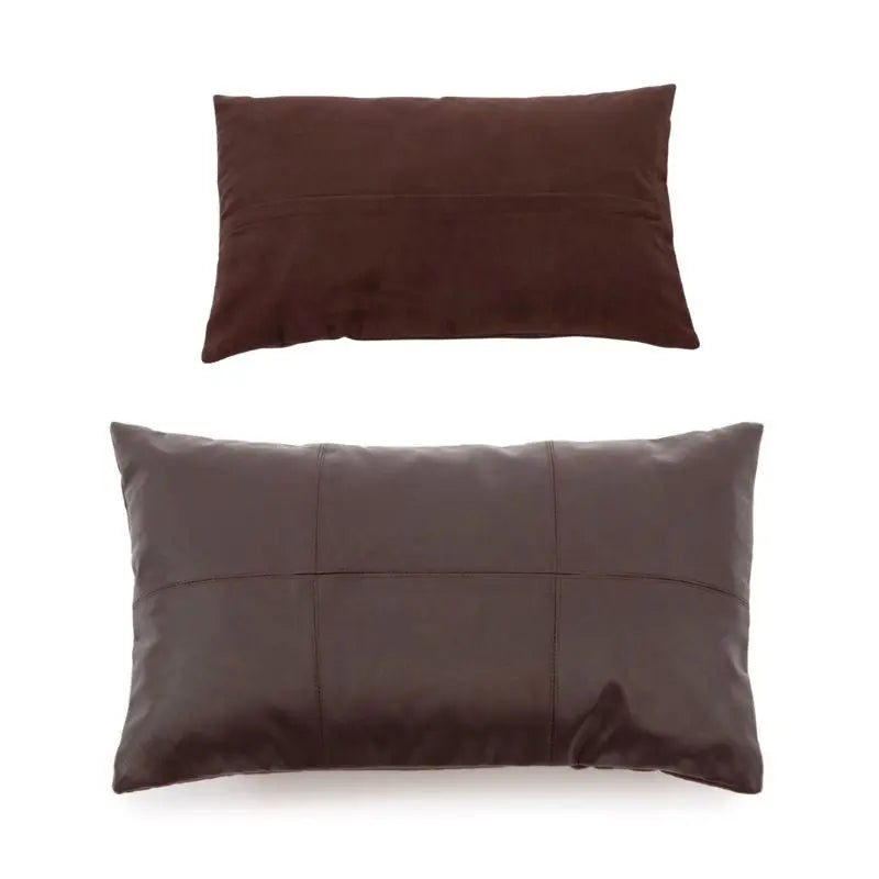 Housse Coussin Cuir - Chocolat 30x50 - Coussin Dorsey