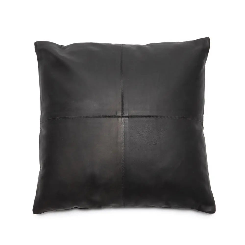 Housse Coussin Cuir Noir 40x40 cm - Coussin Dorsey