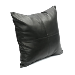 Housse Coussin Cuir Noir 60x60 - Coussin Dorsey