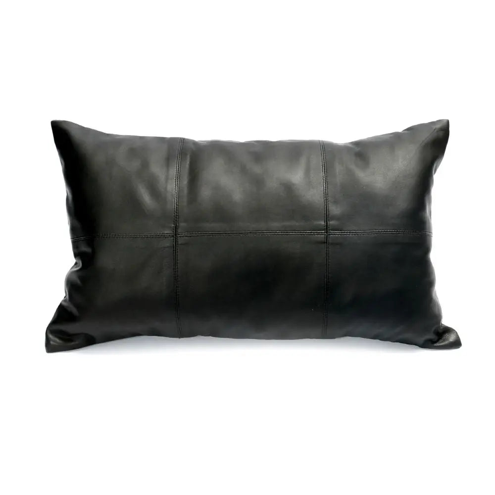 Housse Coussin Cuir Noir - Coussin Dorsey