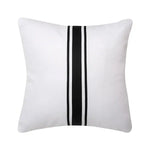 Housse Coussin Imperméable Blanc Noir - Coussin Dorsey