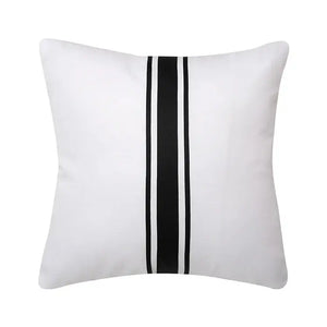 Housse Coussin Imperméable Blanc Noir - Coussin Dorsey