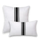 Housse Coussin Imperméable Blanc Noir - Coussin Dorsey