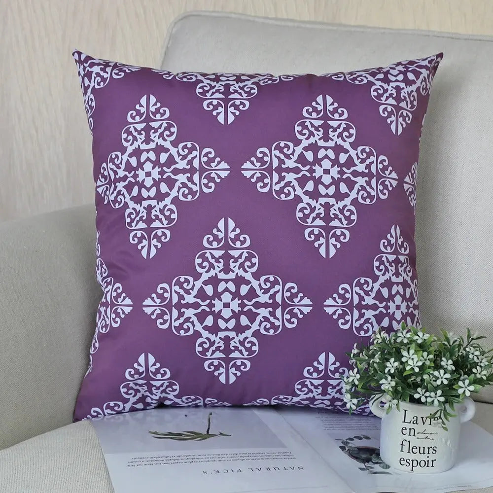 Housse Coussin Imperméable Violet Rétro - Coussin Dorsey