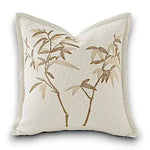 Housse Coussin Ivoire Feuillage Beige - Coussin Dorsey