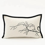 Housse Coussin Ivoire Ourlet Noir - Coussin Dorsey