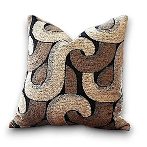 Housse Coussin Marron Abstrait - Coussin Dorsey