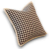 Housse Coussin Marron Abstrait - Damier