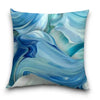 Housse Coussin Peinture Abstraite Bleu - A