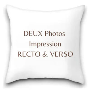 Housse Coussin Personnalisée Deux Photos - Coussin Dorsey