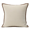 Housse Coussin Velours Jacquard Moderne - Blanc cassé