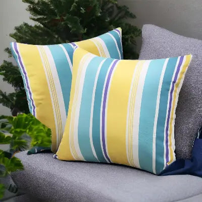 Housse Coussin Waterproof Jaune Bleu Coussin Dorsey