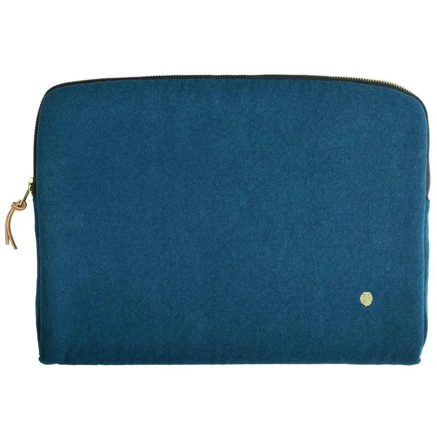 Housse Ordinateur Coton Bio Bleu - Iona Orage La Cerise sur le Gâteau