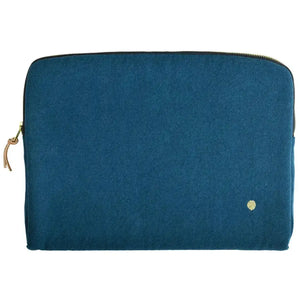 Housse Ordinateur Coton Bio Bleu - Iona Orage La Cerise sur le Gâteau