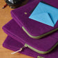 Housse Ordinateur Coton Bio - Iona Purple Rain La Cerise sur le Gâteau