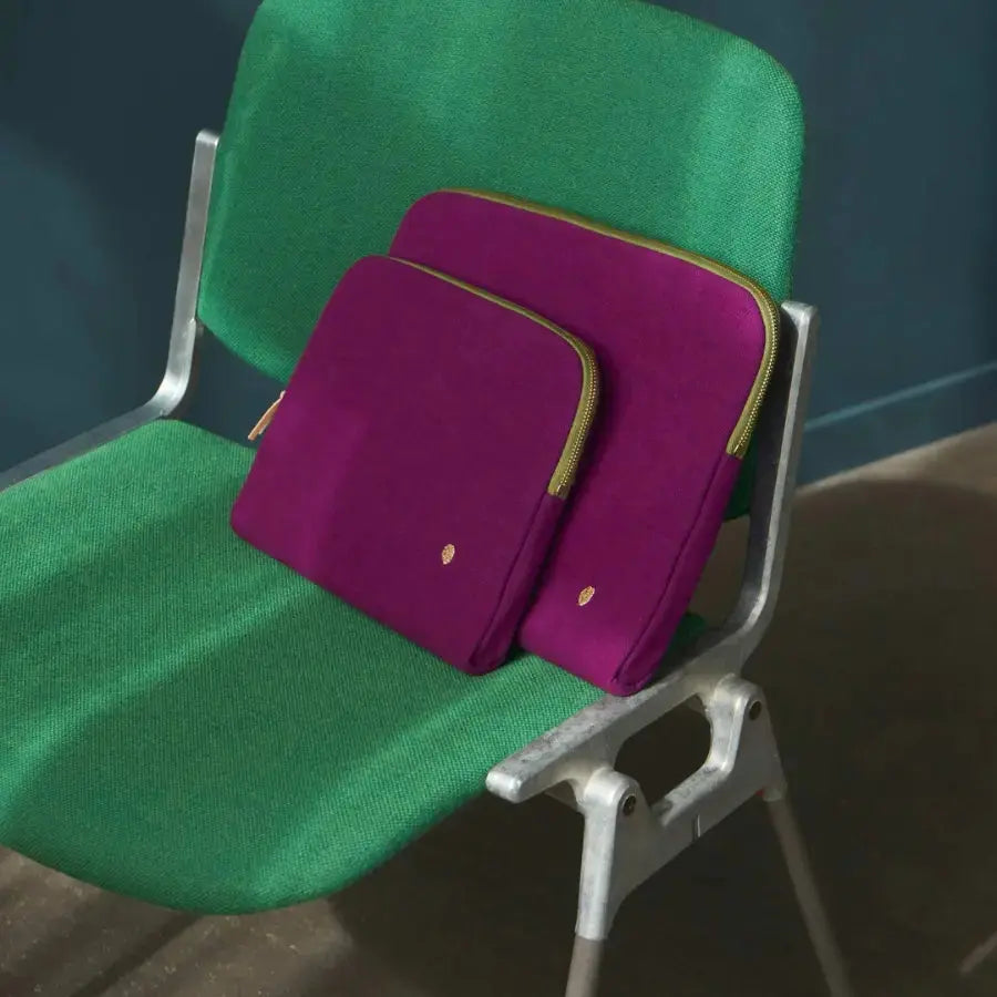 Housse Ordinateur Coton Bio - Iona Purple Rain La Cerise sur le Gâteau