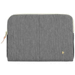 Housse Ordinateur Coton Bio Rayée - Basile Caviar La Cerise sur le Gâteau