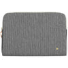 Housse Ordinateur Coton Bio Rayée - Basile Caviar - 15-16 pouces (37.5 x 27.5 cm)