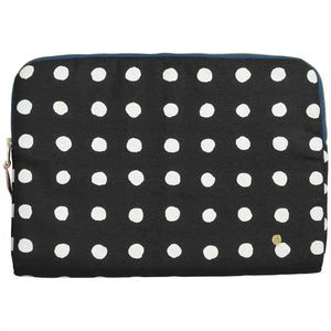 Housse Ordinateur Coton Bio à Pois - Mia Caviar La Cerise sur le Gâteau