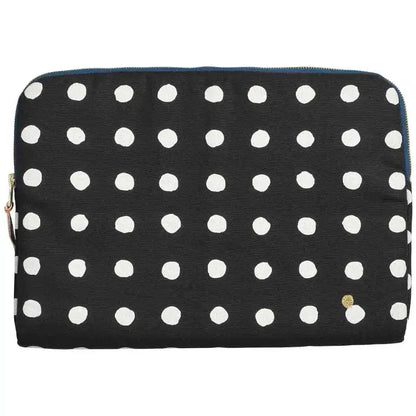 Housse Ordinateur Coton Bio à Pois - Mia Caviar La Cerise sur le Gâteau