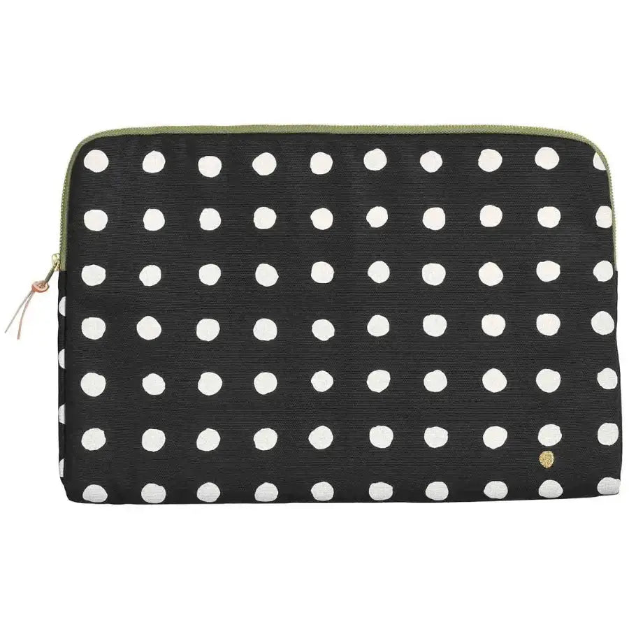 Housse Ordinateur Coton Bio à Pois - Mia Caviar La Cerise sur le Gâteau