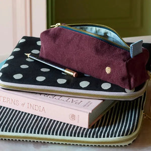 Housse Ordinateur Coton Bio à Pois - Mia Caviar La Cerise sur le Gâteau