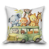 Housse coussin Animaux ludiques - Voiture Verte