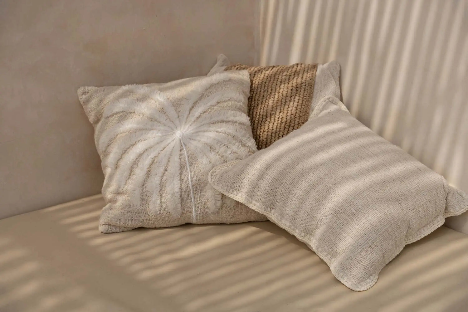 Housse de coussin palm, coton  style bohème