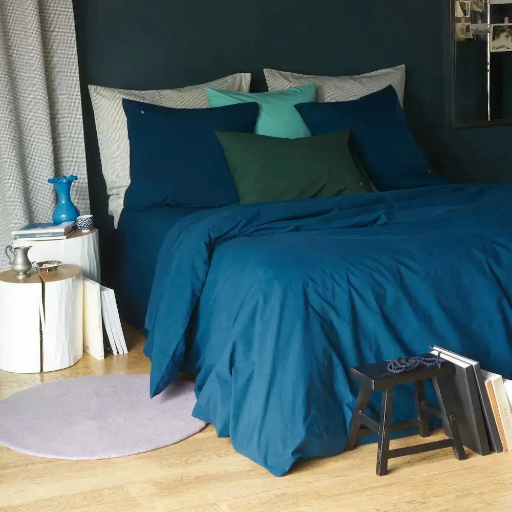 Housse de Couette Coton Bio - Céleste Orage La Cerise sur le Gâteau