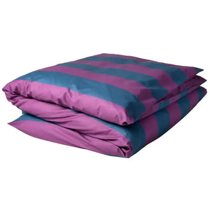 Housse de Couette Rayée Coton Bio - Malo Purple Rain La Cerise sur le Gâteau
