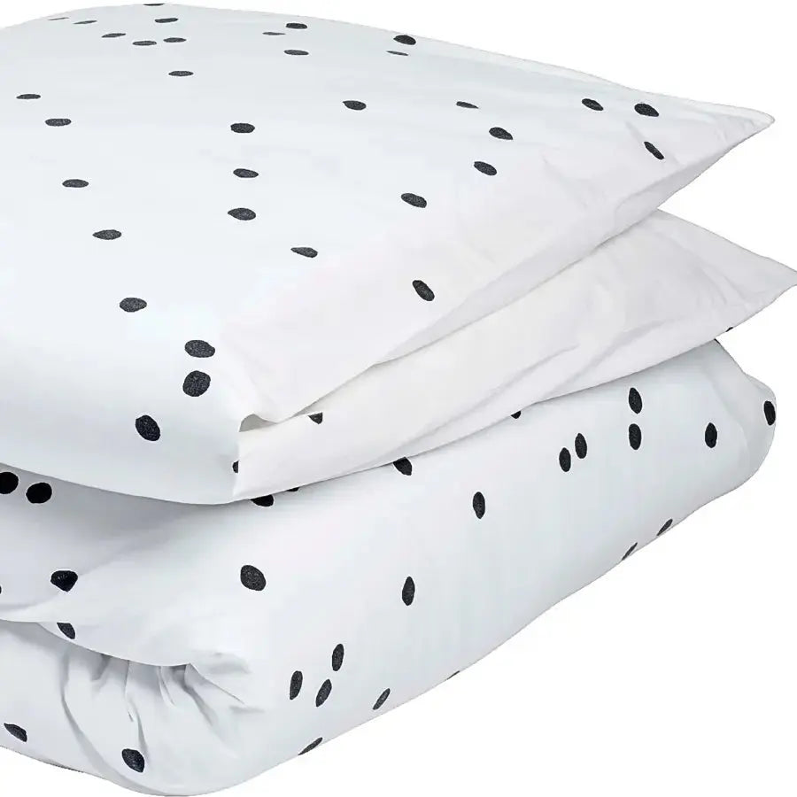 Housse de Couette en Coton Bio à pois- Odette Milk La Cerise sur le Gâteau