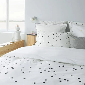 Housse de Couette en Coton Bio à pois- Odette Milk La Cerise sur le Gâteau
