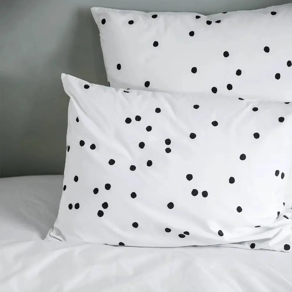 Housse de Couette en Coton Bio à pois- Odette Milk La Cerise sur le Gâteau