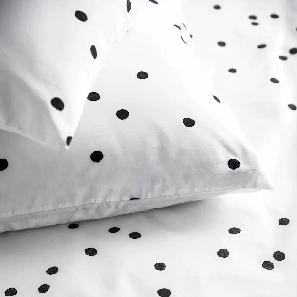 Housse de Couette en Coton Bio à pois- Odette Milk La Cerise sur le Gâteau