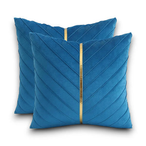 Housse de Coussin Bleu Lot de 2 - Coussin Dorsey