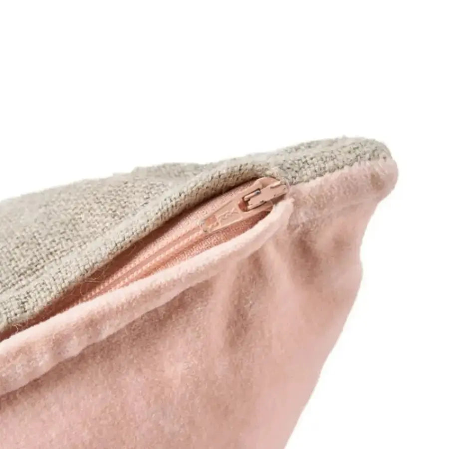 Housse de Coussin Lin Velours Divorce Rose - 30x50 Bazar Bizar