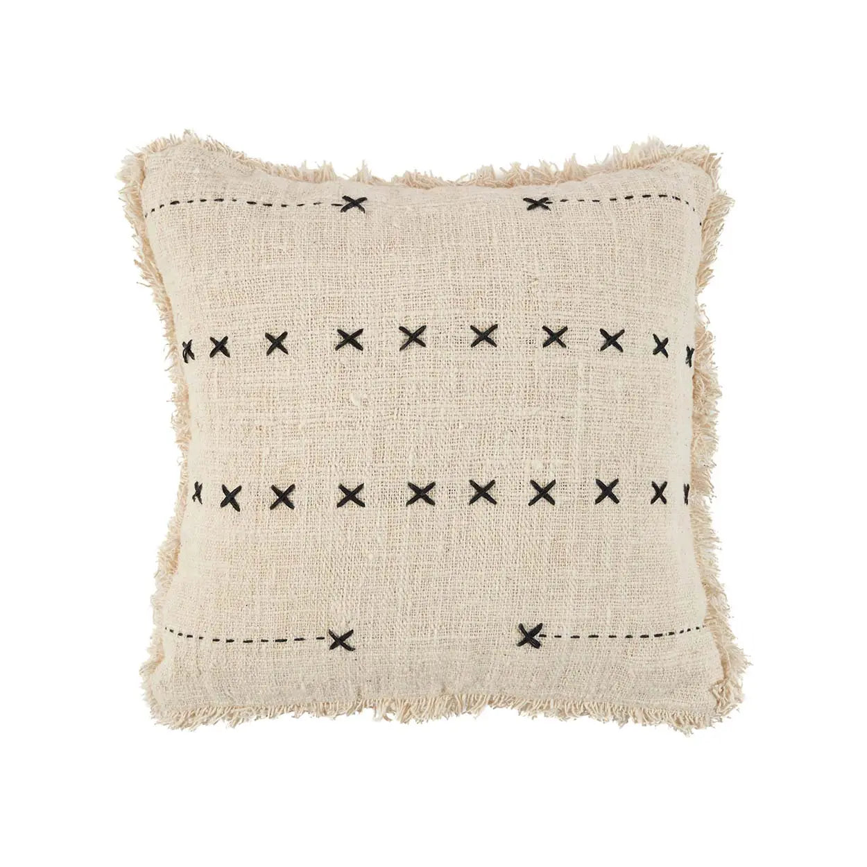 Housse de Coussin Naturel Blanc French Kiss Bazar Bizar